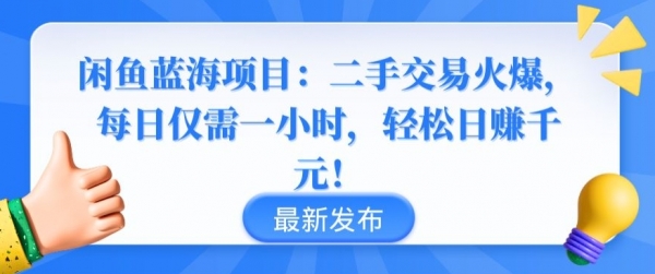 闲鱼蓝海项目：二手交易火爆，每日仅需一小时，轻松日赚千元【揭秘】 - 163资源网-163资源网