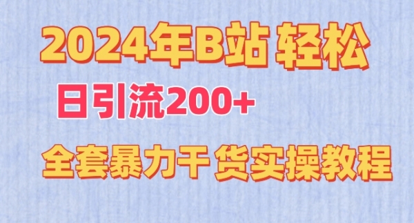 2024年B站轻松日引流200+的全套暴力干货实操教程【揭秘】 - 163资源网-163资源网