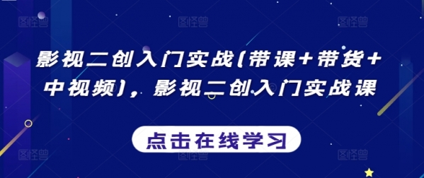 影视二创入门实战(带课+带货+中视频)，影视二创入门实战课 - 163资源网-163资源网