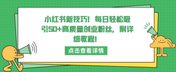 小红书新技巧，每日轻松吸引50+高质量创业粉丝，附详细教程【揭秘】 - 163资源网-163资源网