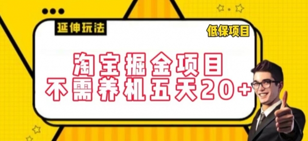 淘宝掘金项目，不需养机，五天20+，每天只需要花三四个小时【揭秘】 - 163资源网-163资源网