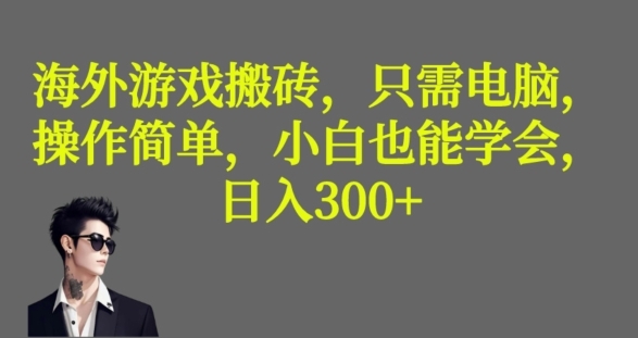 海外游戏搬砖，操作简单，小白可学会，收益稳定，日入300+ - 163资源网-163资源网