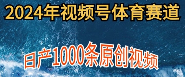 2024年体育赛道视频号，新手小白轻松操作日产1000条原创视频，多账号多撸分成 - 163资源网-163资源网