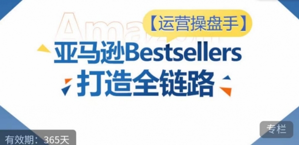 运营操盘手！亚马逊Bestsellers打造全链路，选品、Listing、广告投放全链路进阶优化 - 163资源网-163资源网