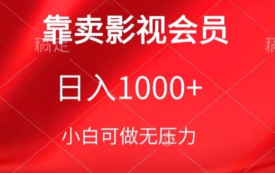 靠卖影视会员，日入1000+，落地保姆级教程，新手可学【揭秘】 - 163资源网-163资源网