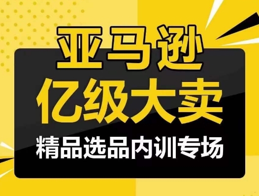 亚马逊亿级大卖-精品选品内训专场，亿级卖家分享选品成功之道 - 163资源网-163资源网