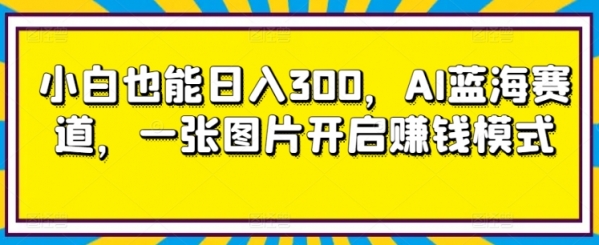 小白也能日入300，AI蓝海赛道，一张图片开启赚钱模式 - 163资源网-163资源网