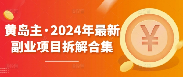 黄岛主·2024年最新副业项目拆解合集【无水印】 - 163资源网-163资源网