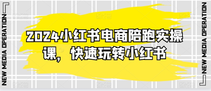 2024小红书电商陪跑实操课，快速玩转小红书，超过20节精细化课程 - 163资源网-163资源网