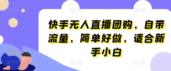 快手无人直播团购，自带流量，简单好做，适合新手小白【揭秘】 - 163资源网-163资源网