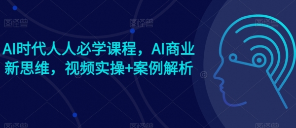 AI时代人人必学课程，AI商业新思维，视频实操+案例解析【赠AI商业爆款案例】 - 163资源网-163资源网