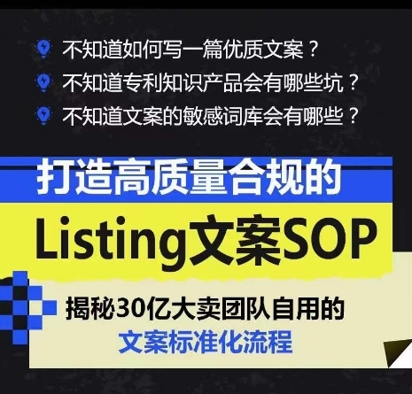 打造高质量合规的Listing文案SOP，掌握亚马逊文案工作的标准化 - 163资源网-163资源网