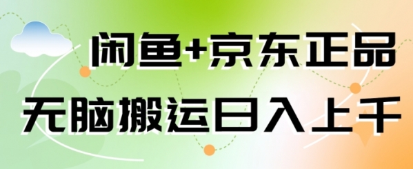 闲鱼+京东正品，无脑搬运赚差价，非常适合新手 - 163资源网-163资源网