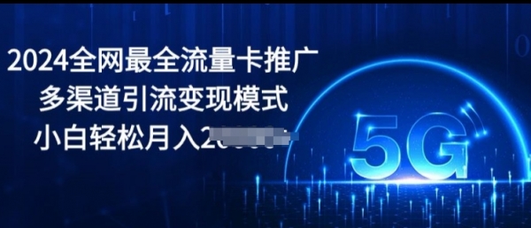 2024全网最全流量卡推广多渠道引流变现模式，小白轻松月入2000+ - 163资源网-163资源网