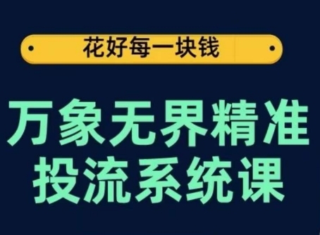 万象**精准投流系统课，从关键词到推荐，从万象台到达摩盘，从底层原理到实操步骤 - 163资源网-163资源网