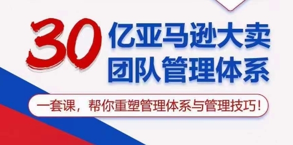 30亿亚马逊大卖团队管理体系，一套课，帮你重塑管理体系与管理技巧 - 163资源网-163资源网