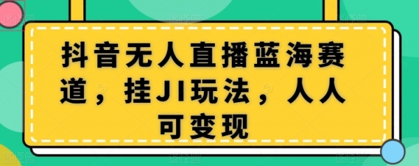 抖音无人直播蓝海赛道，挂JI玩法，人人可变现 - 163资源网-163资源网