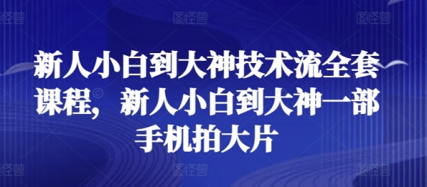 新人小白到大神技术流全套课程，新人小白到大神一部手机拍大片 - 163资源网-163资源网