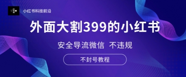 外面大割399的小红书安全导流微信 不违规 不封号教程 - 163资源网-163资源网