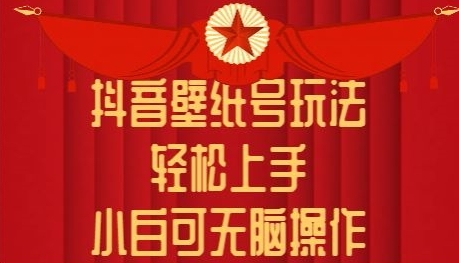 抖音壁纸号玩法，轻松上手，小白可无脑操作 - 163资源网-163资源网