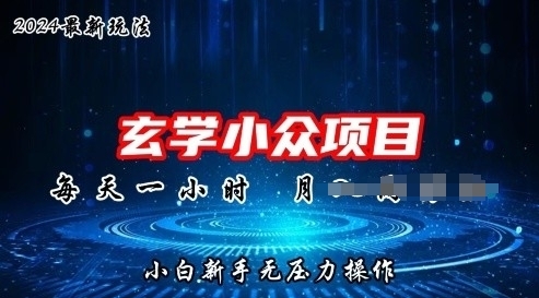 2024年新版玄学小众玩法项目，零门槛高利润，新手小白无压力操作 - 163资源网-163资源网