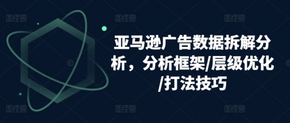 亚马逊广告数据拆解分析，分析框架/层级优化/打法技巧 - 163资源网-163资源网