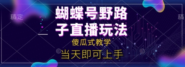 蝴蝶号自撸直播掘金野路子教学，简单无脑，当天就可上手 - 163资源网-163资源网