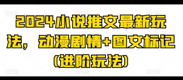 2024小说推文最新玩法，动漫剧情+图文标记(进阶玩法) - 163资源网-163资源网