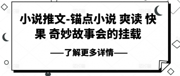 小说推文-锚点小说 爽读 快果 奇妙故事会的挂载 - 163资源网-163资源网