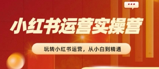 2024小红书运营实操营，​从入门到精通，完成从0~1~100 - 163资源网-163资源网