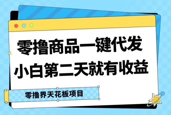 零撸商品一键代发，第二天就有收益，小白后期也能有每天几十块的收益 - 163资源网-163资源网