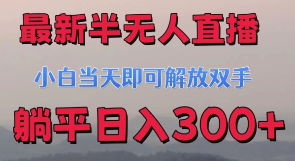 最新半无人直播小游戏，小白当天即可解放双手，操作简单，人群广，流量大，可多机操作 - 163资源网-163资源网