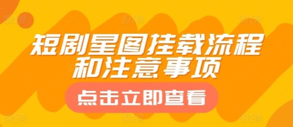 短剧星图挂载流程和注意事项 - 163资源网-163资源网