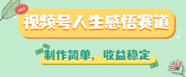 视频号人生感悟赛道，制作简单，收益稳定【揭秘】 - 163资源网-163资源网