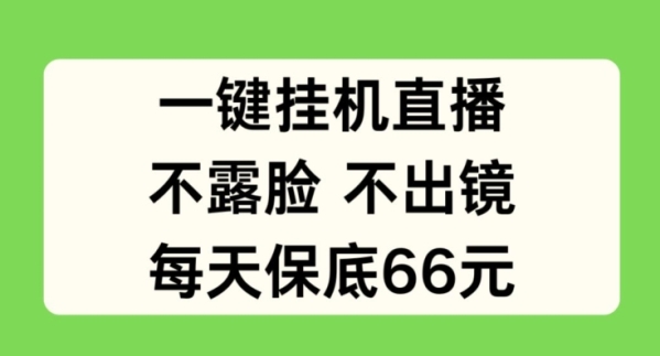 一键挂JI直播，不露脸不出境，每天保底66元【揭秘】 - 163资源网-163资源网