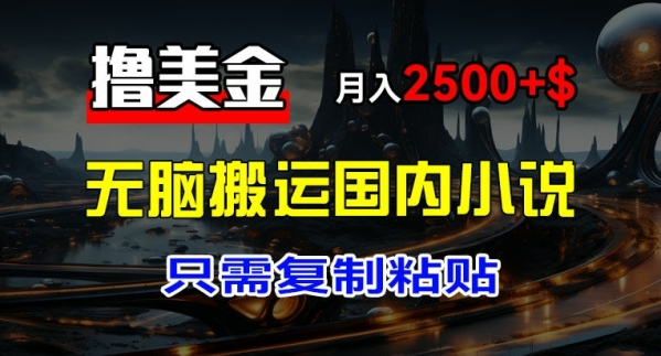 最新撸美金项目，搬运国内小说爽文，只需复制粘贴，稿费月入2500+美金，新手也能快速上手【揭秘】 - 163资源网-163资源网