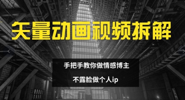 矢量动画视频全拆解 手把手教你做情感博主 不露脸做个人ip【揭秘】 - 163资源网-163资源网