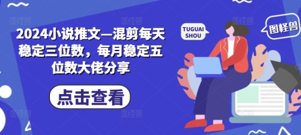 2024小说推文—混剪每天稳定三位数，每月稳定五位数大佬分享 - 163资源网-163资源网