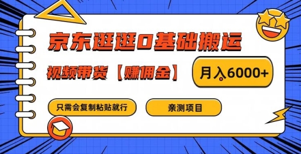 京东逛逛0基础搬运、视频带货【赚佣金】月入6000+【揭秘】 - 163资源网-163资源网