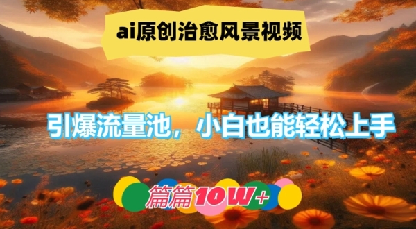 ai原创治愈风景视频，引爆流量池，小白也能轻松上手，篇篇10w+【揭秘】 - 163资源网-163资源网