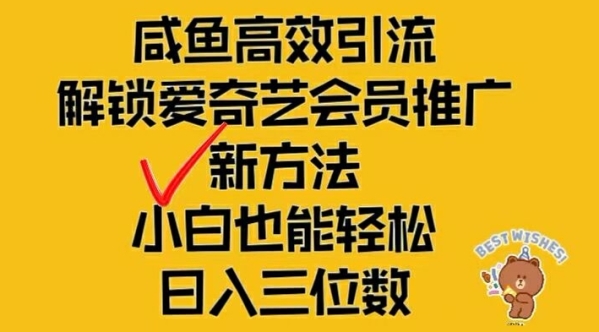 闲鱼高效引流，解锁爱奇艺会员推广新玩法，小白也能轻松日入三位数【揭秘】 - 163资源网-163资源网