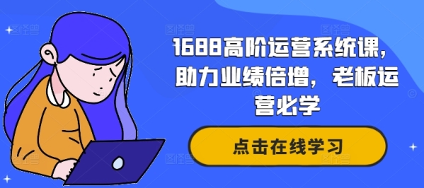 1688高阶运营系统课，助力业绩倍增，老板运营必学 - 163资源网-163资源网