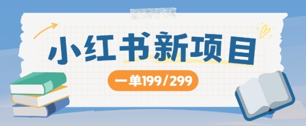 小红书新项目，一单199 一天买好几单，月入过W不是梦 - 163资源网-163资源网