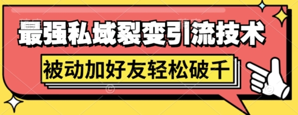 最强私域裂变引流，日引上千粉，轻松日赚几百张(附微信防封技术) - 163资源网-163资源网