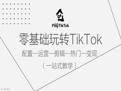 零基础玩转TikTok，配置一运营一剪辑一热门一变现，一站式教学 - 163资源网-163资源网