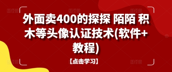 外面卖400的探探 陌陌 积木等头像认证技术(软件+教程) - 163资源网-163资源网