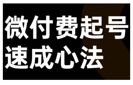 微付费起号速成课，视频号直播+抖音直播，微付费起号速成心法 - 163资源网-163资源网