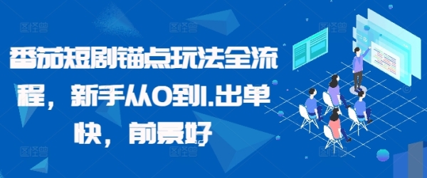 番茄短剧锚点玩法全流程，新手从0到1，出单快，前景好 - 163资源网-163资源网