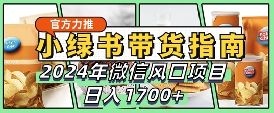 小绿书带货完全教学指南，2024年10月微信风口项目，日入1.7k - 163资源网-163资源网