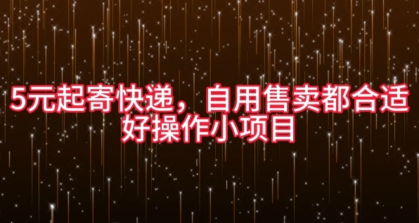 5元起寄快递，自用售卖都合适，好操作小项目 - 163资源网-163资源网